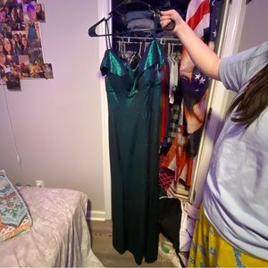 Women’s emerald green formal dress